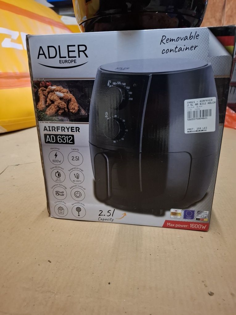 Vand airfryer, aparat gătit cu aer cald, nou