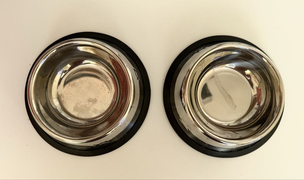 Неръждаеми купи за храна - куче, котка 2бр