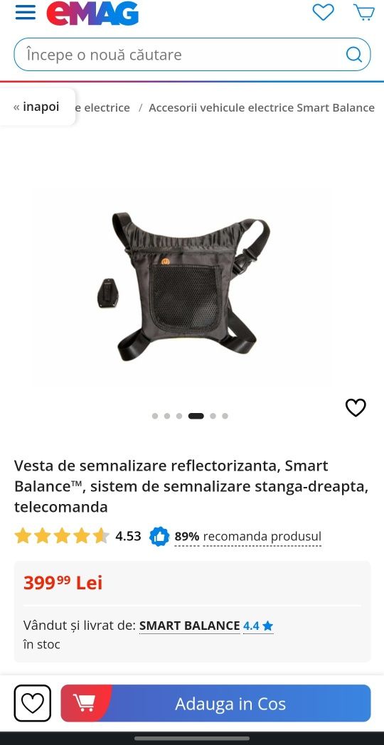 Vesta de semnalizare reflectorizanta, Smart Balance