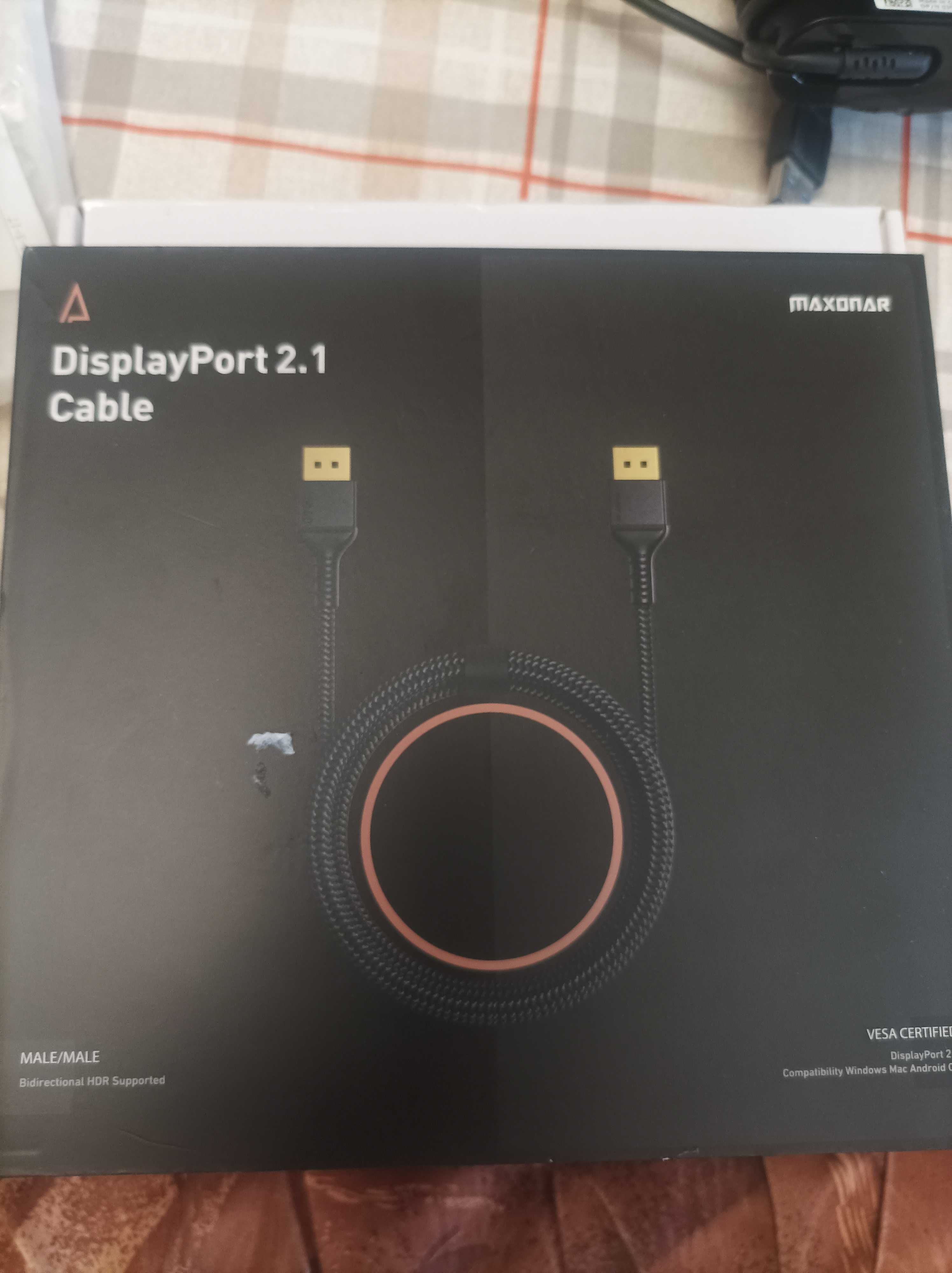 DisplayPort 2.1 to DisplayPort 2.1 Cable 16K