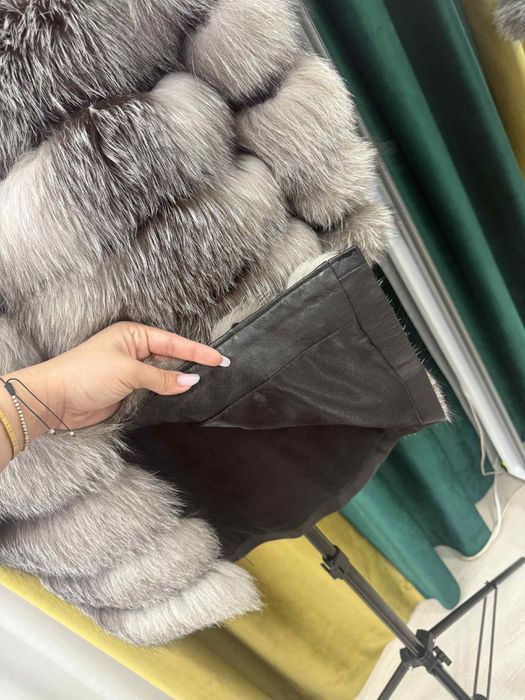 Blană naturală gri 6in1