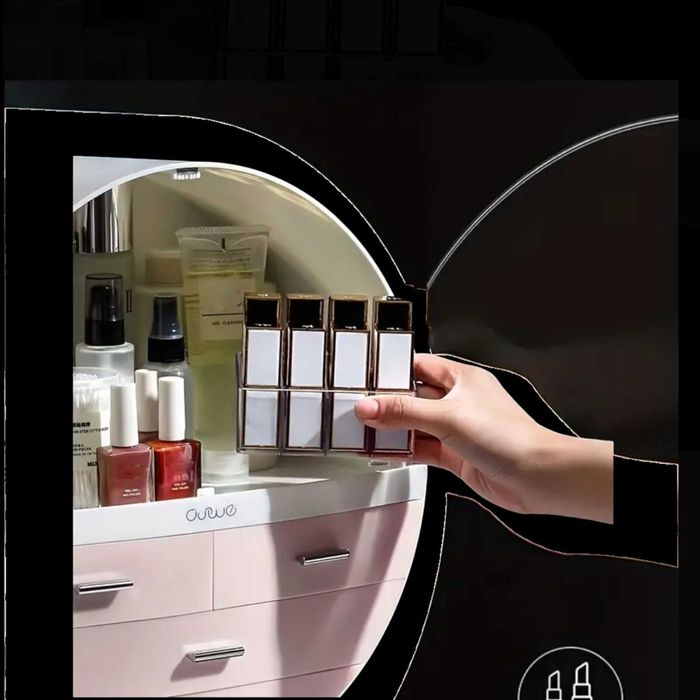 Organizator roz pentru produse machiaj/par/cosmetice/pensule