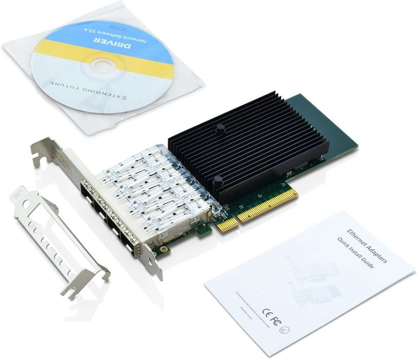Placă rețea XWYWX 10Gb PCIe 3.0 X8 4*SFP+ Port NIC,Intel X710-BM1