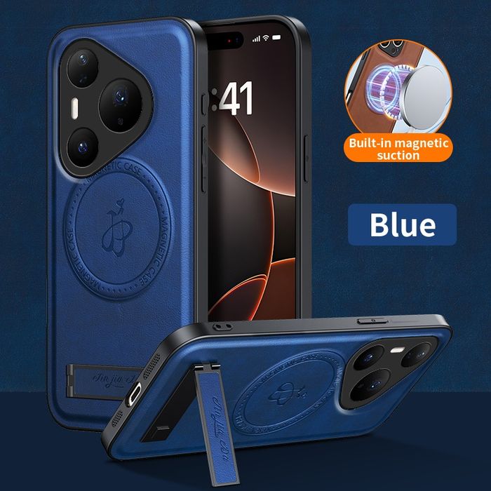 Huawei Pura 80 80 Pro 80 Ultra / LEATHER MAGSAFE Кожен кейс със стойка