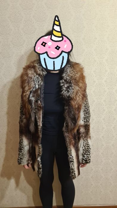 Натуральная укороченная шуба полушубок