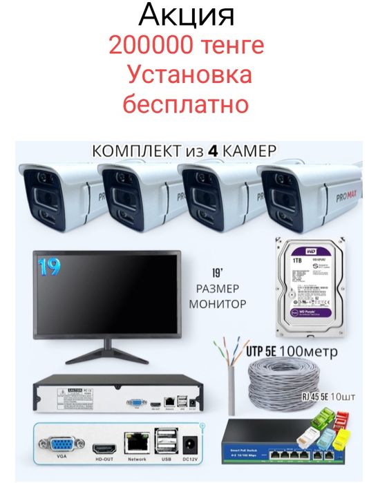 Установка видеонаблюдение