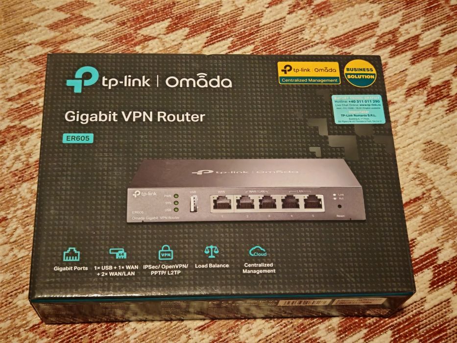 Router TP-Link Omada ER605 – Gigabit, VPN, Dual WAN