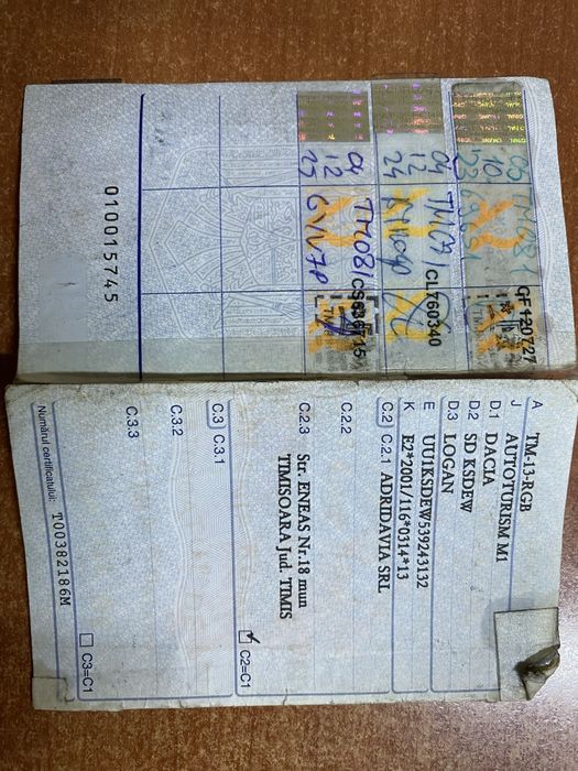 Vand autoturism Dacia Logam MCV diesel cinci locuri