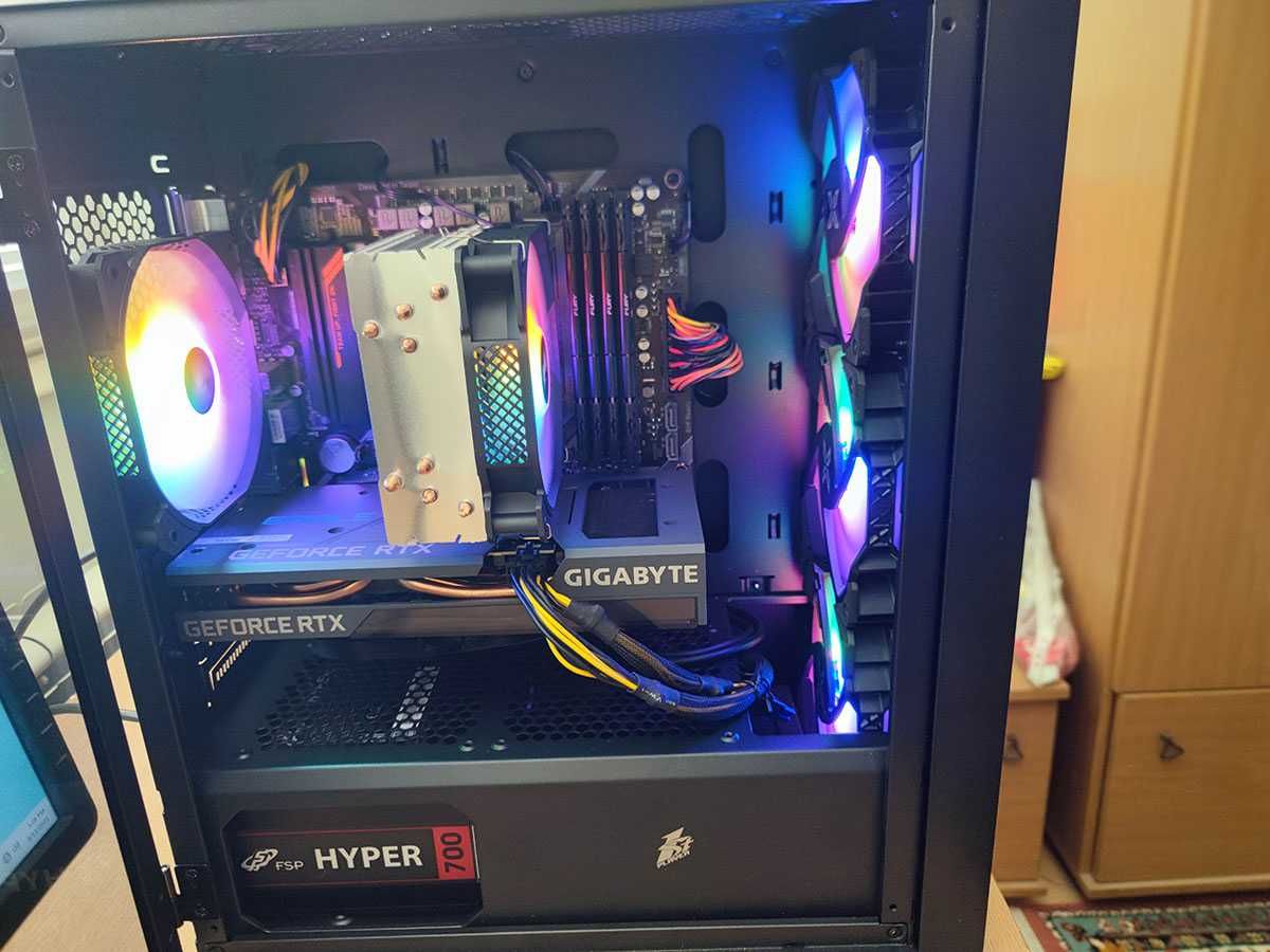Геймърски компютър, Ryzen 5600X, Rtx 3060ti, 1tb Nvme ssd, 32gb Ram