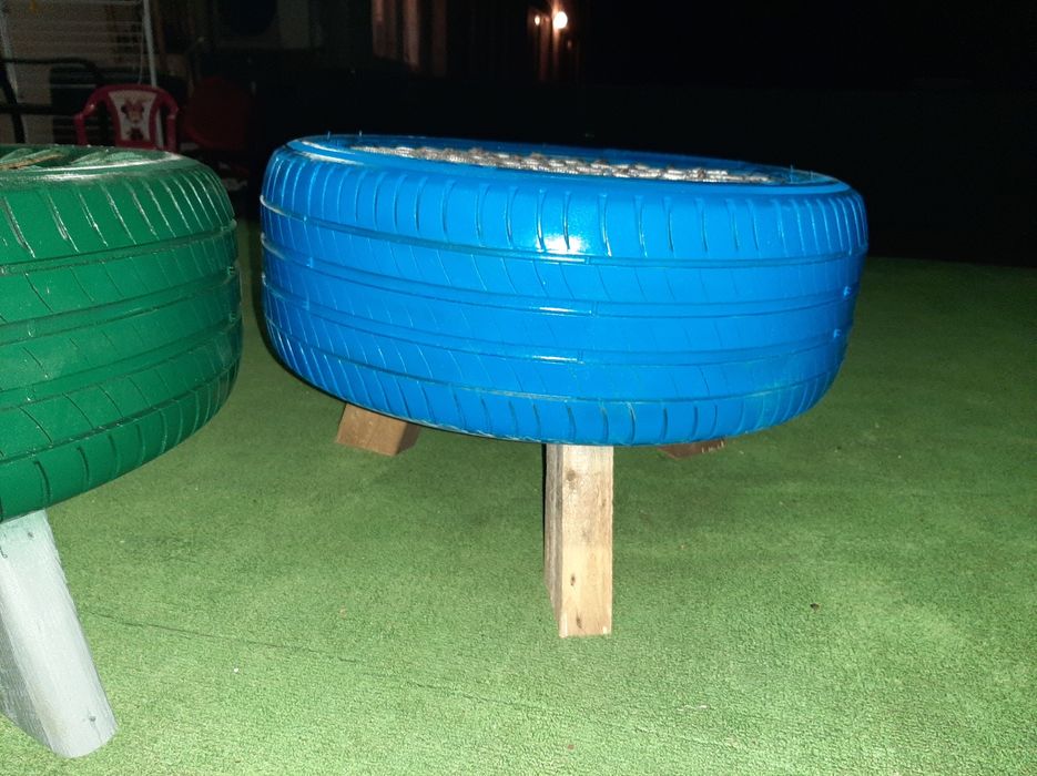 Табуретка от автмобилна гума