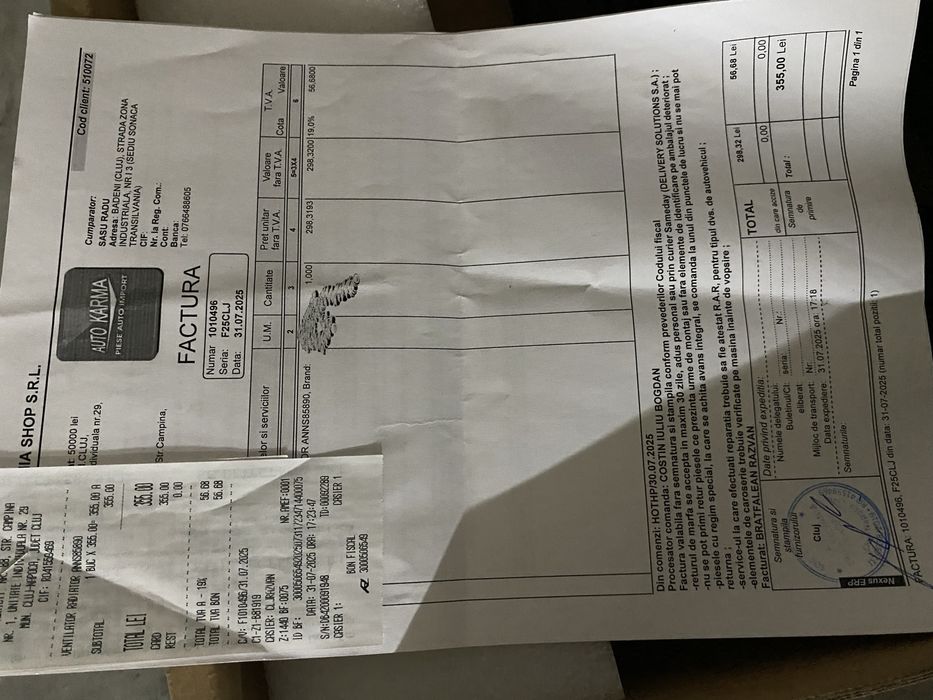 Ventilator Dacia Sandero