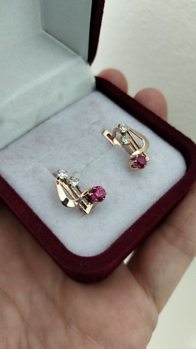 Советские серьги 583 пробы