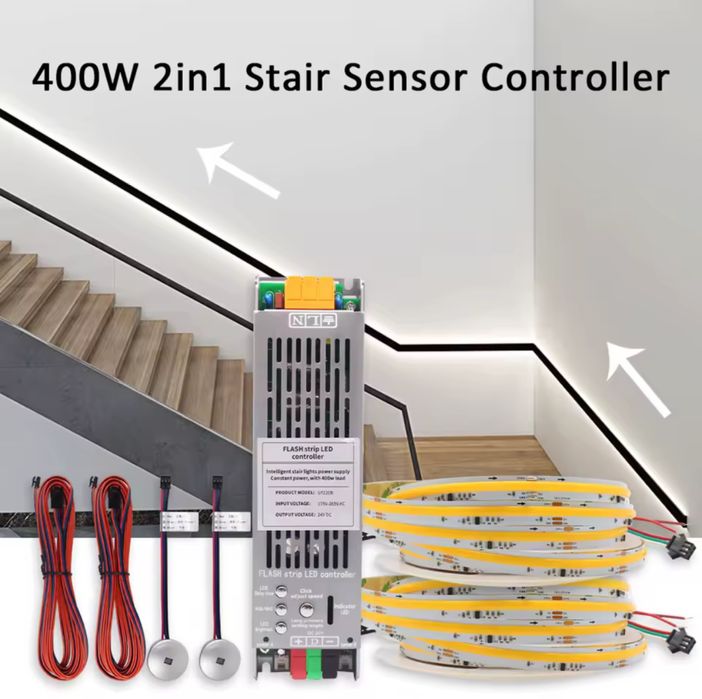 Kit/Controler iluminat banda led dinamica cu senzor