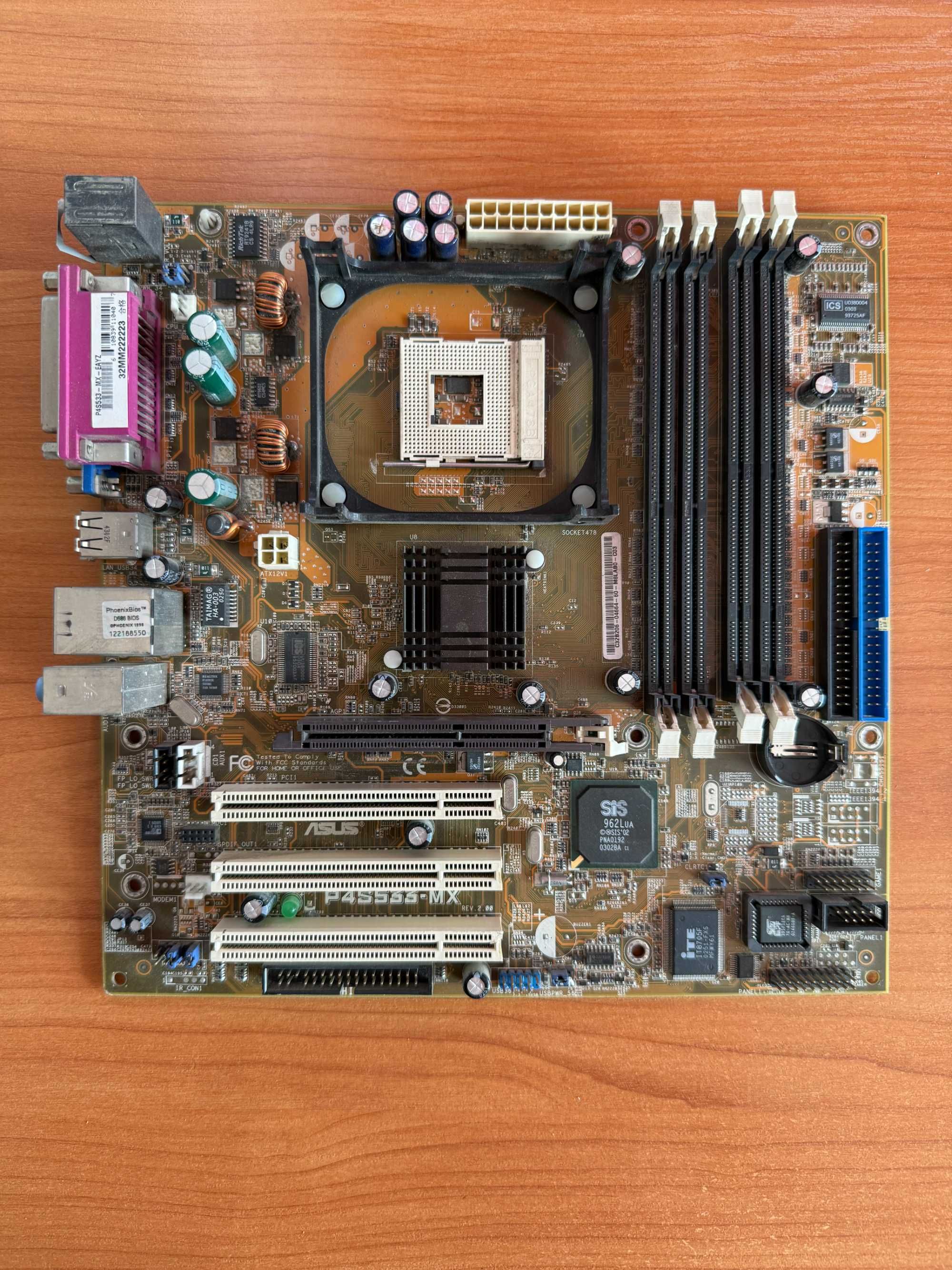 Дънна платка ASUS P4S533-MX – Socket 478, DDR, AGP