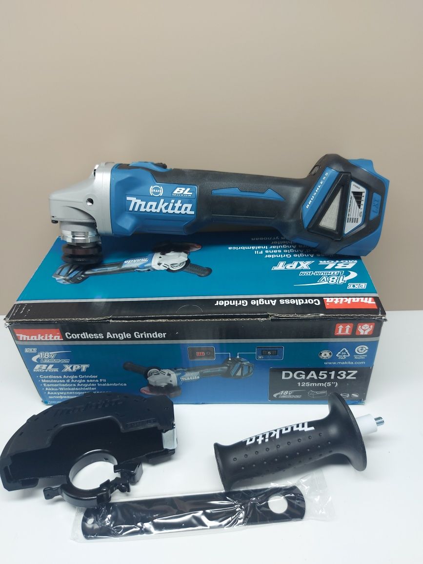 Акумулаторен безчетков ъглошлайф Makita DGA513Z