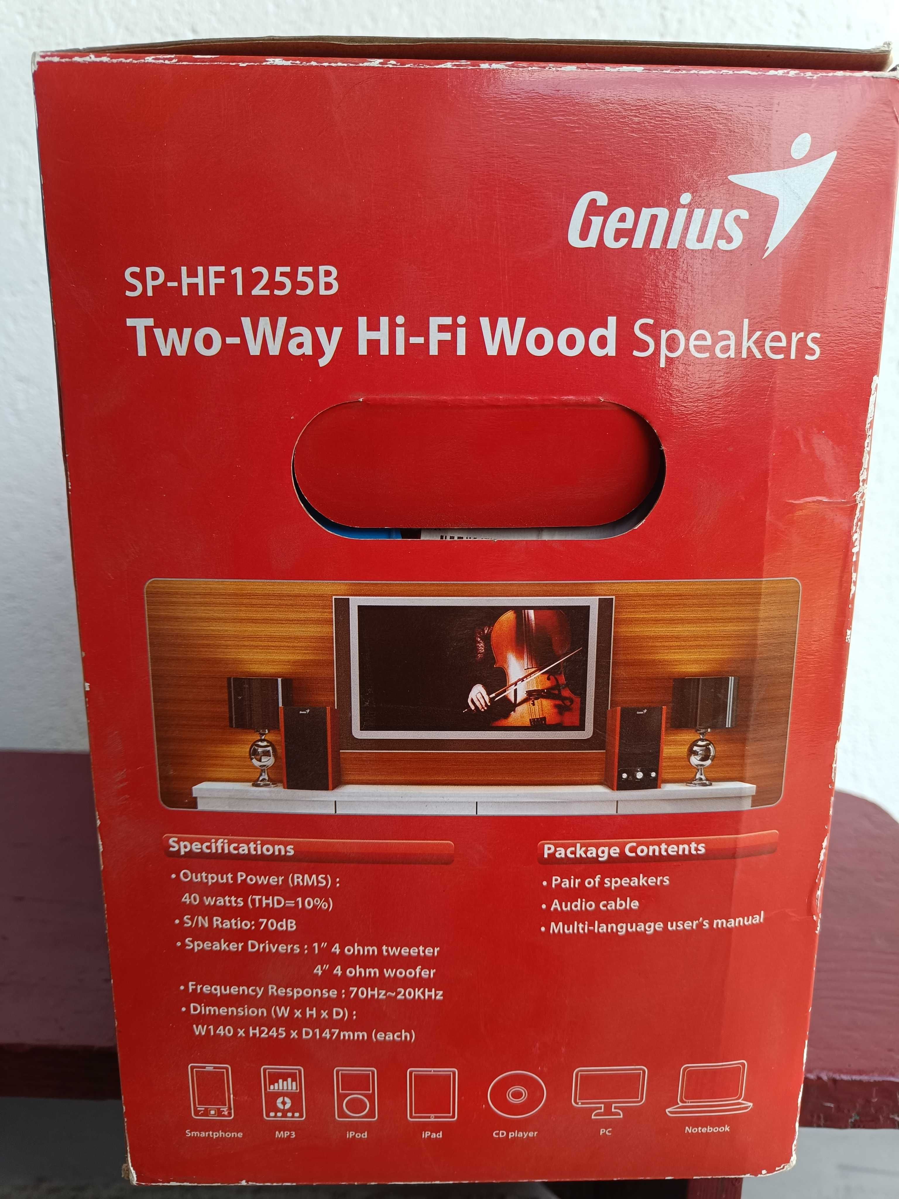 Boxe 2.0 Genius SP-HF1255B, 40W RMS, Wood