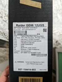 Msi ноутбук Raider GE66 (USA) б/у БЕЗ ТОРГА