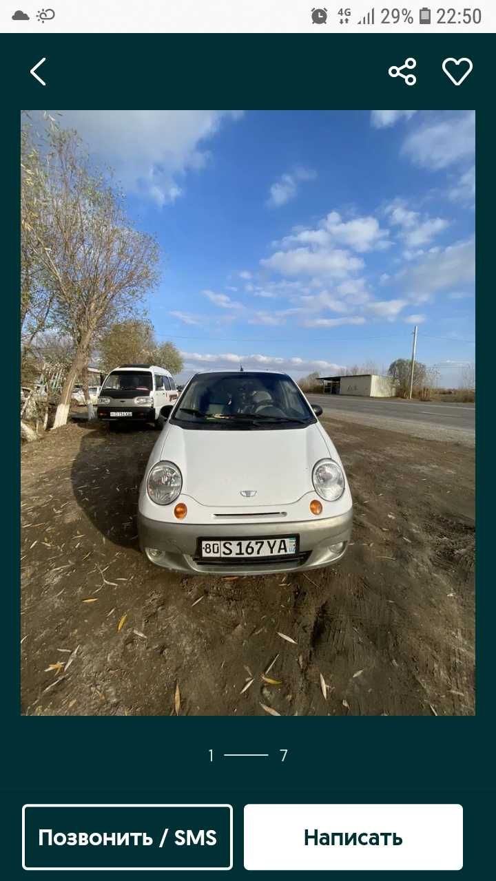 Matiz best 2009 metan sotiladi