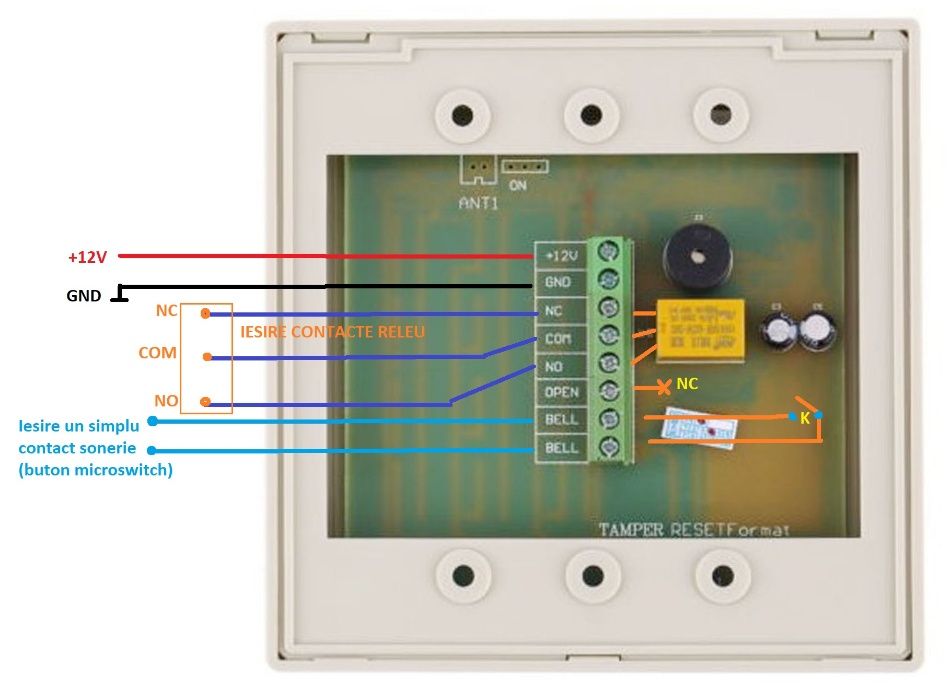 Sistem acces control RFID 125Khz casa gradina poarta curte garaj