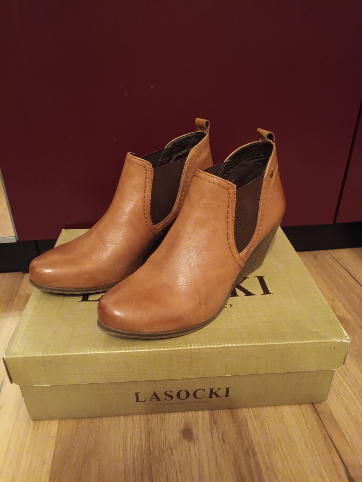 Pantofi ghete piele Lasoki 39 (doar probati)
