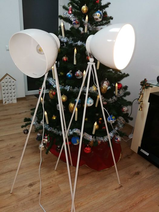 Lampadar vintage Dundee trepied de podea, Metal, E 27,