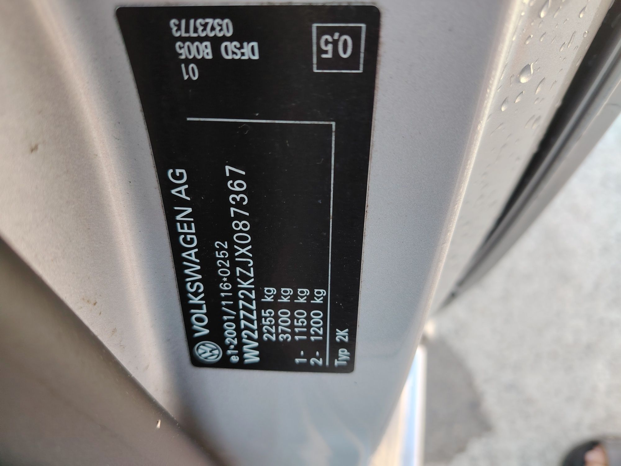 VW caddy 2018 5locur motor 2000