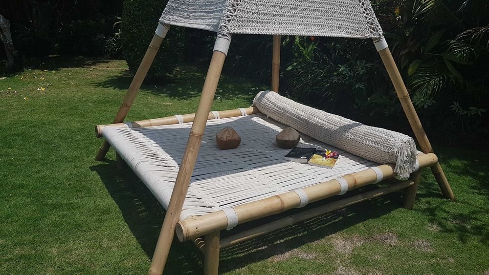 Шатра От Бамбук И Плетено Памучно Макраме