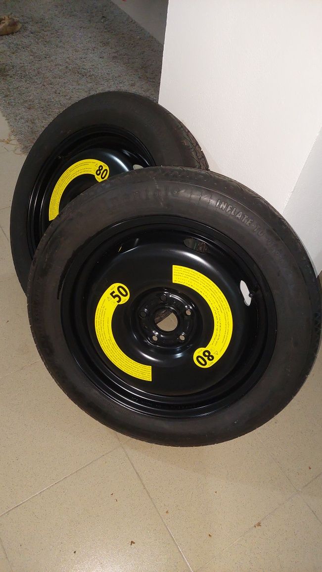 Roata de rezerva nouă 125 70 19 si 145 80 18  slim/subțire,vw golf 6,7