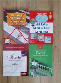 Manuale liceu fizica/istorie/geografie/spaniola/turca