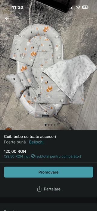 Set apanatschi cuib, cadita, protectie de patuti Bellochi