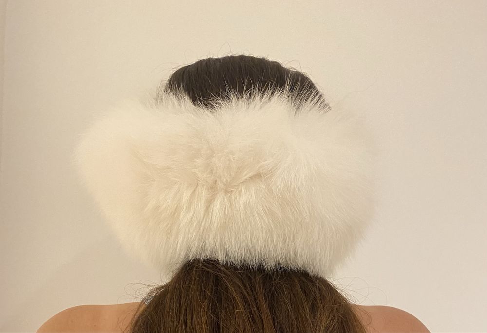 Bentiță din blană naturală de vulpe – model clasic royal, nouă