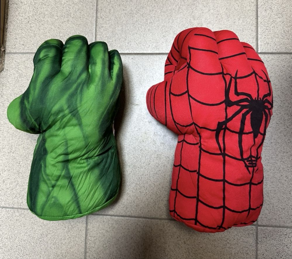 Плюшени ръкавици Спайдърмен/Хълк, плюшена ръкавица Spiderman/Hulk