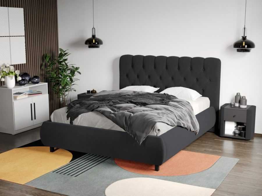 Pat Tapitat Mega Gri antracit - Riviera 97 somiera rabatabila + lada