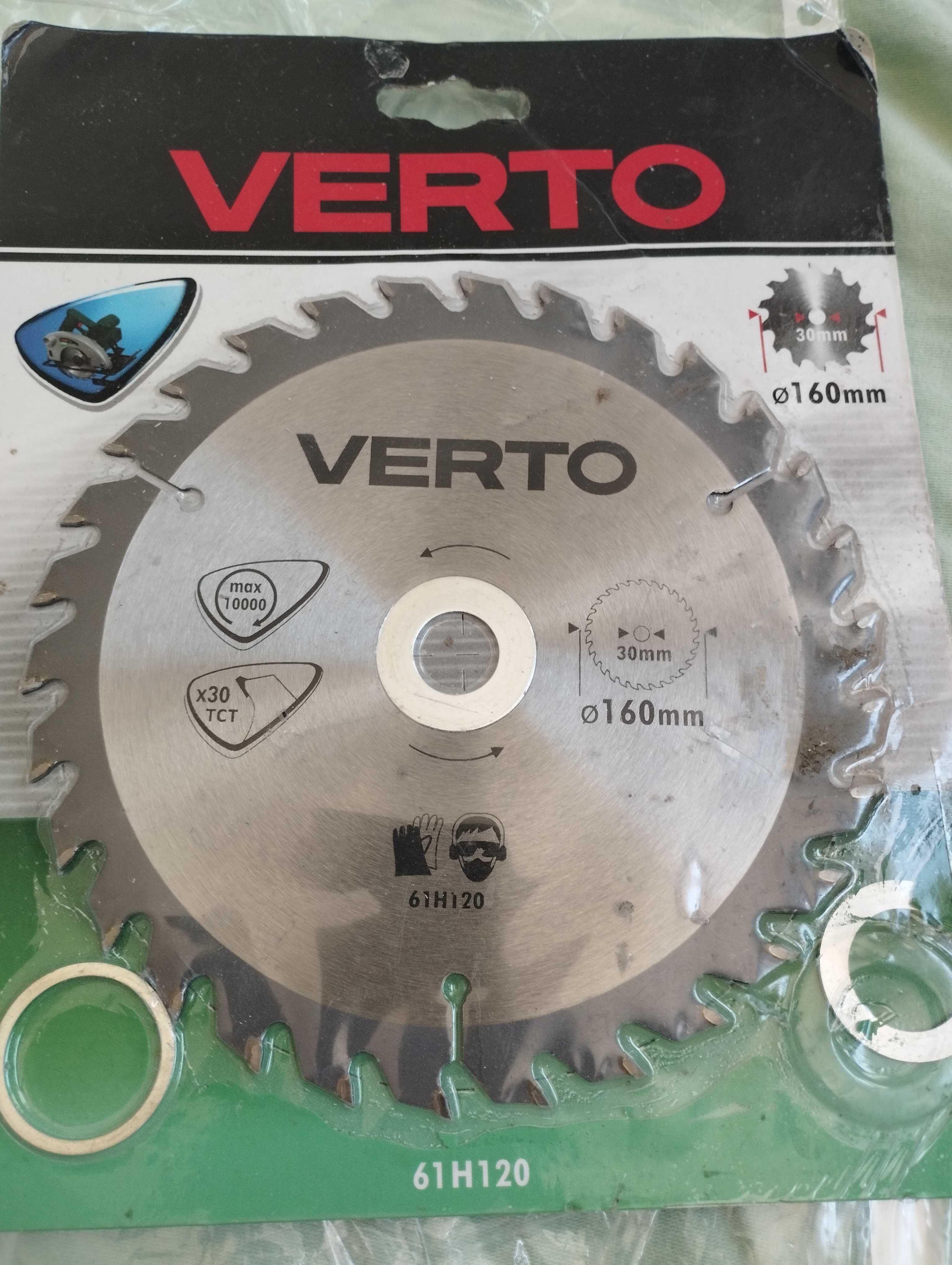 Диск за циркуляр Verto -160mm 12 лв.