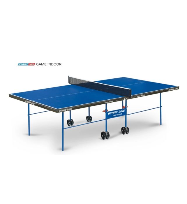 Теннисный стол Start line Game Indoor с сеткой синий