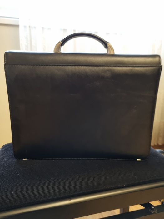 Geanta Servieta barbati office piele naturala neagra