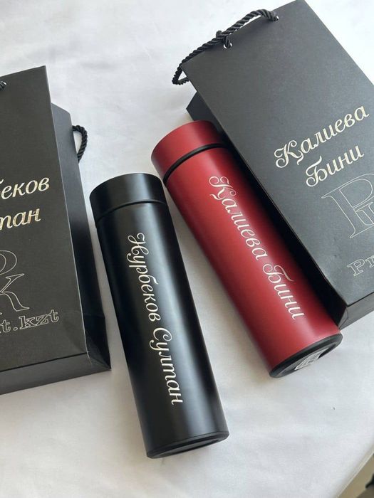 Подарки! Термос с нанесением логотипа! Памятный подарок! город Алматы!
