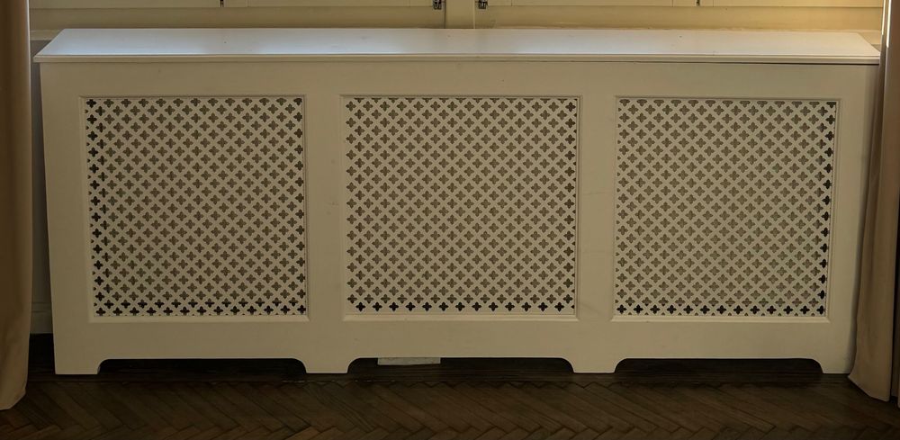 Masca alba pentru calorifer , din lemn