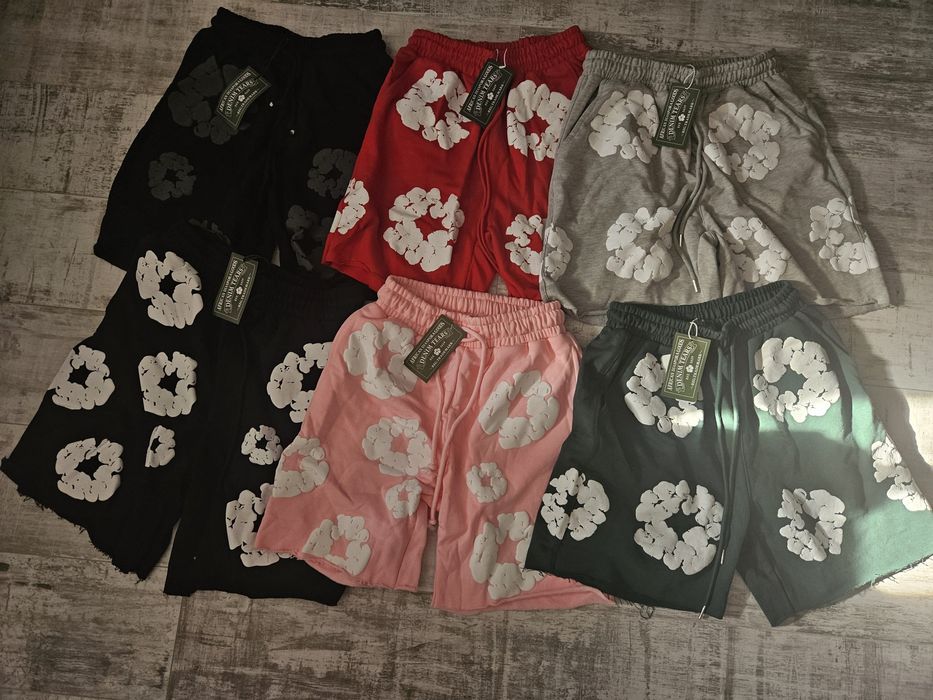 Pantaloni scurti denim tears