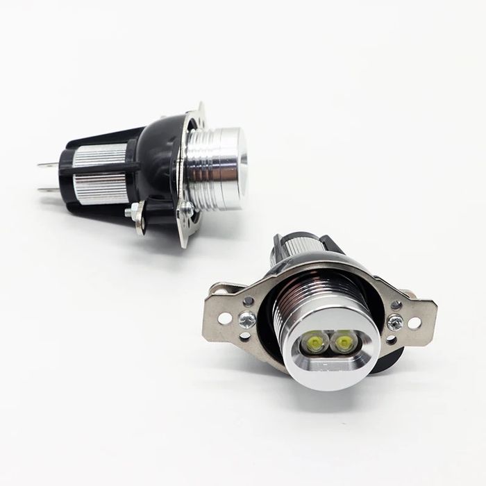 Becuri angel eyes poziti far halogen Bmw Seria 3 e90 e91 facelift Alb