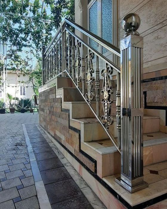 Нержавейка Перила 250000 Стекланный перила