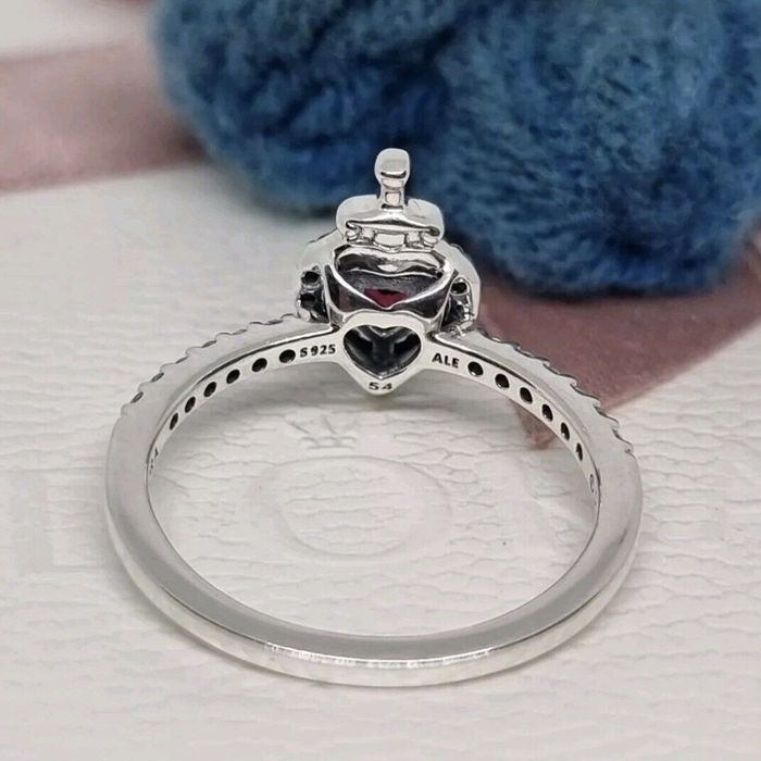 Inel Pandora argint 925 inima rosie disney villains regina cea rea