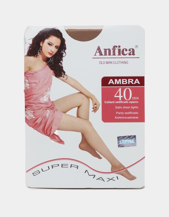 Капроновые колготки для полных. Оригинал Anfica 40DEN