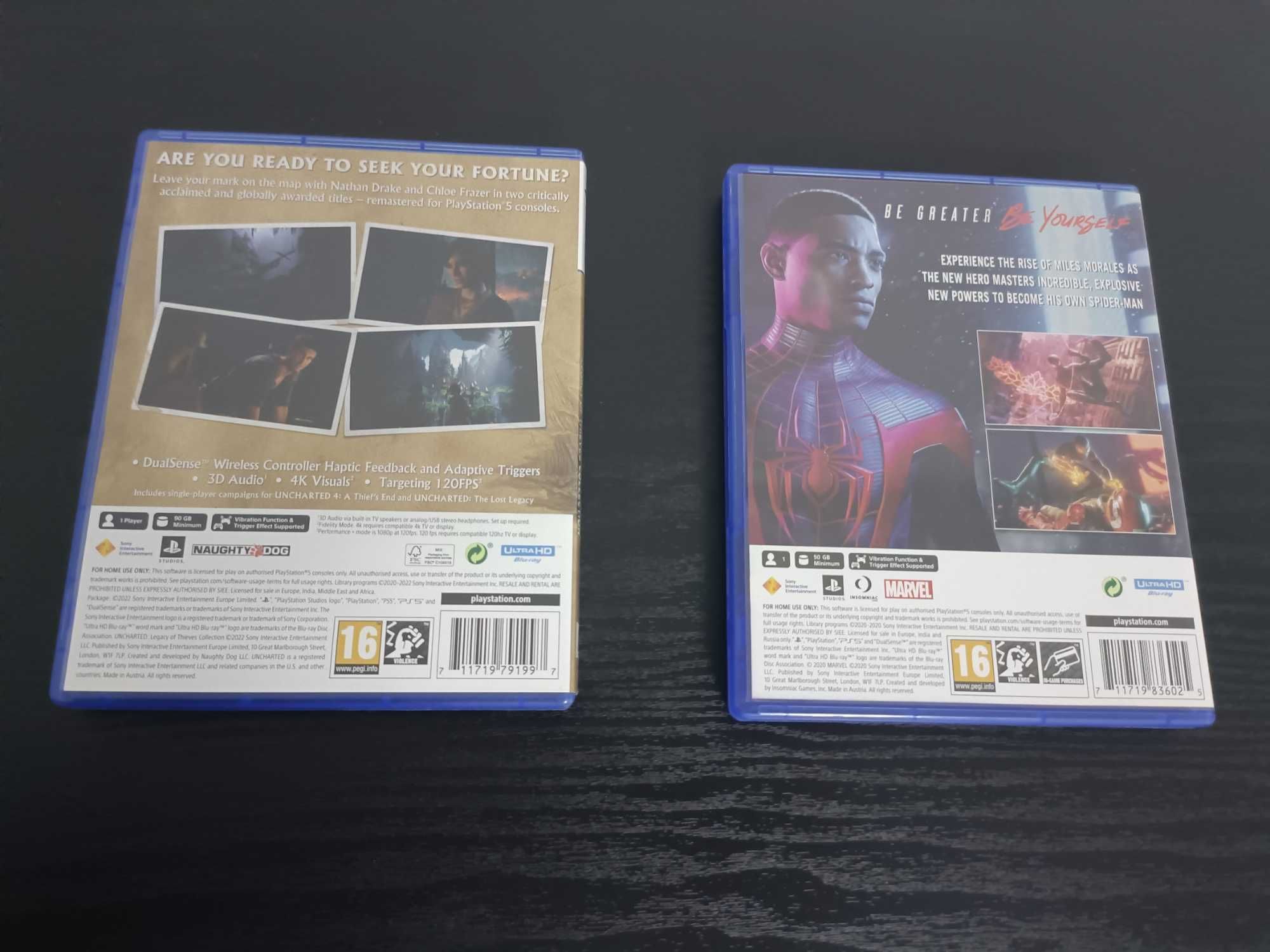Spider-man Miles Morales, Uncharted Legacy of Thieves Collection