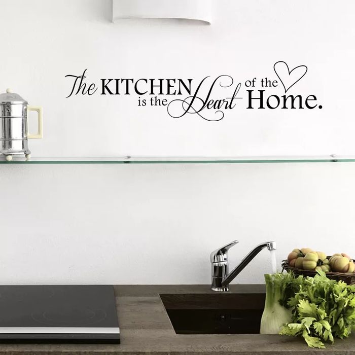 Стикер за кухня винил - Тhe Kitchen is the Heart of the Home!