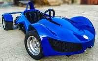 Masinuta-KART electric pentru copii RAZER GT echipat CU ROTI MOI #Blue