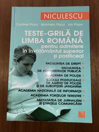 Teste grila de limba romana