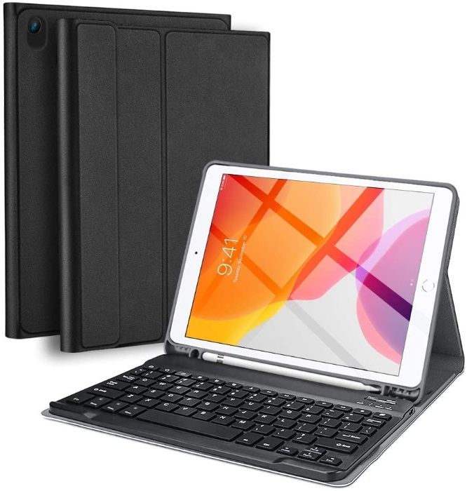 Husa + tastatura bluetooth pt iPad 10,2 inch 2019 (7 th gen)),sigilata