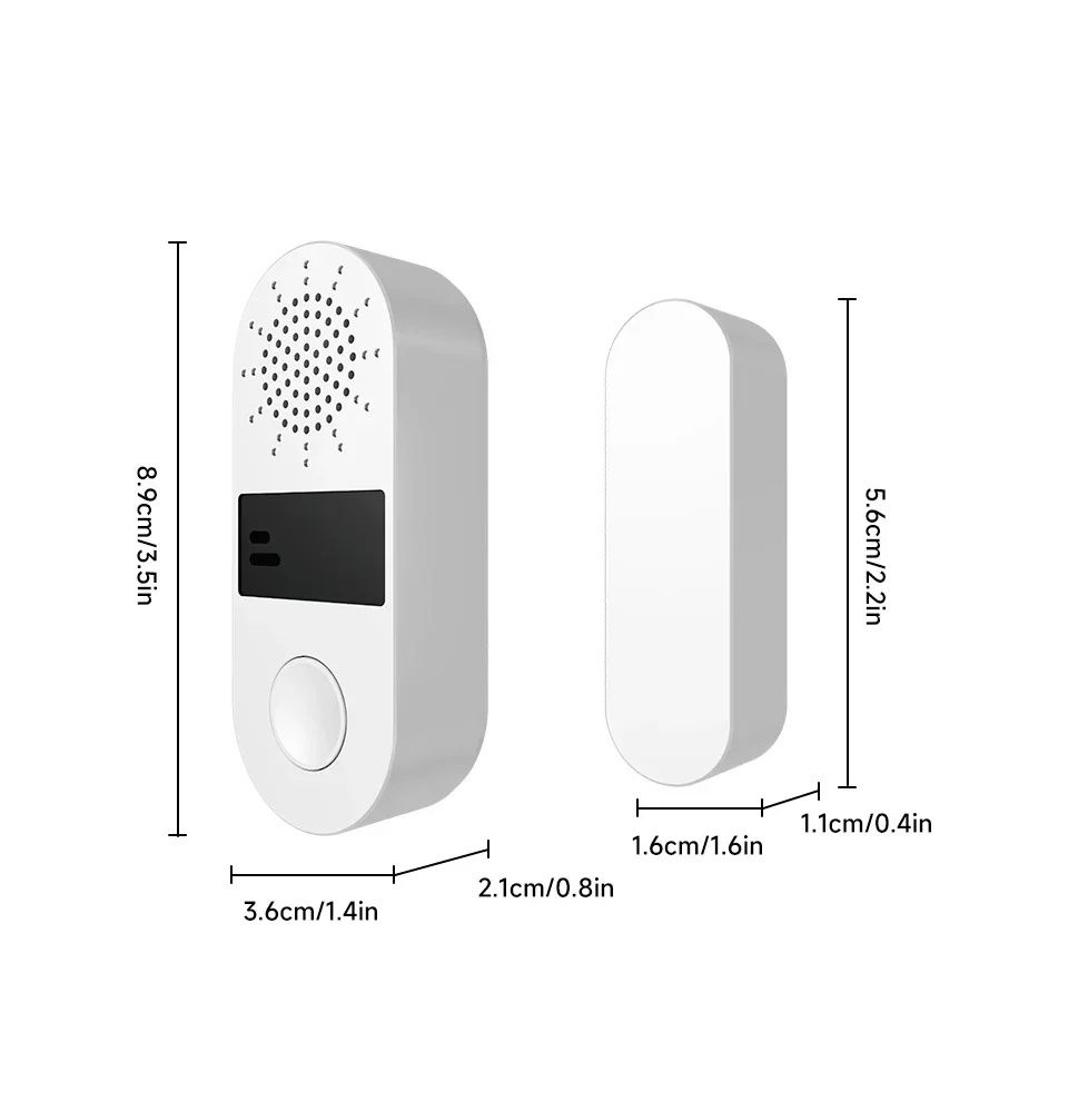 Tuya WiFi сензор за врата/прозорец с опция 130dB звукова аларма