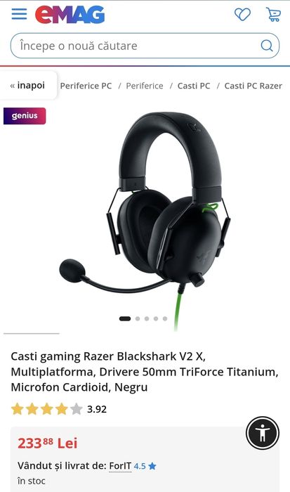 Vand casti razer blackshark v2 x